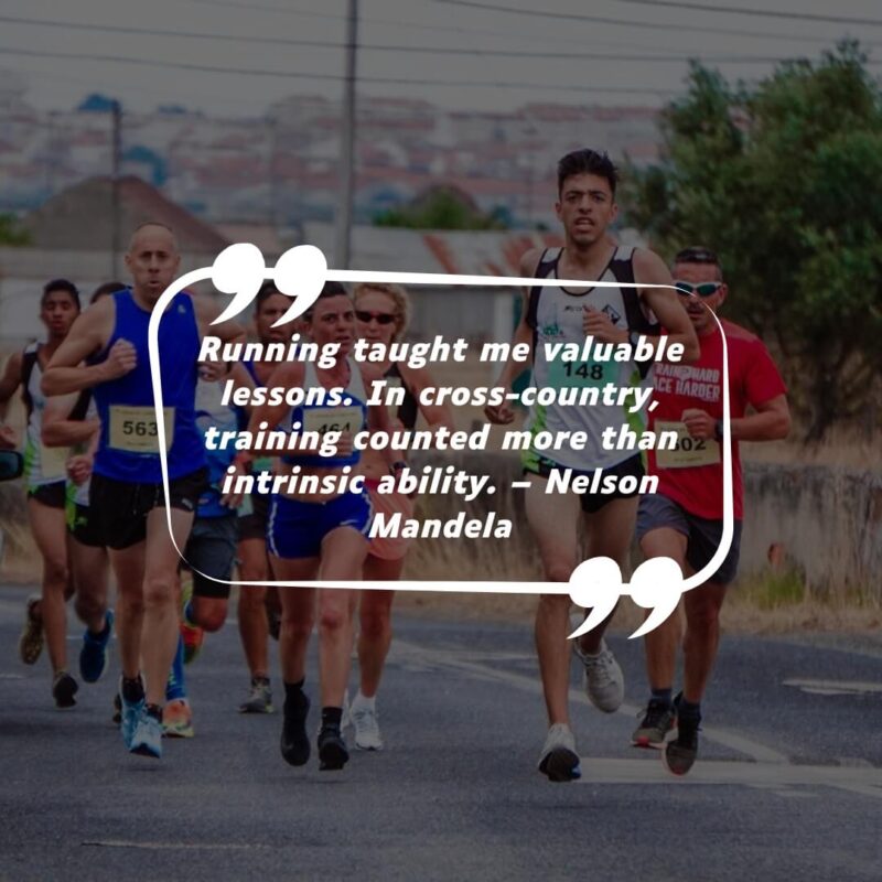 Cross-country runner climbing a hill