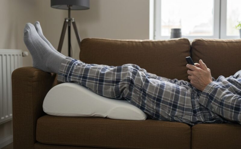 Man reclining on a couch