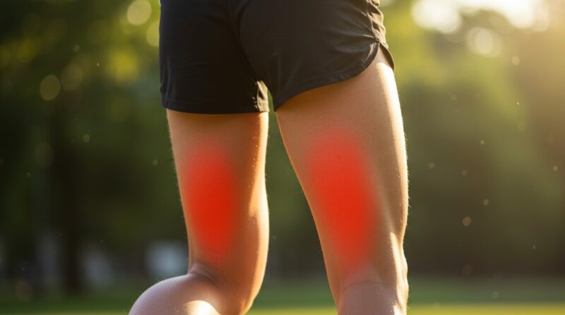 Muscle soreness highlighted, a runner's after-workout ache