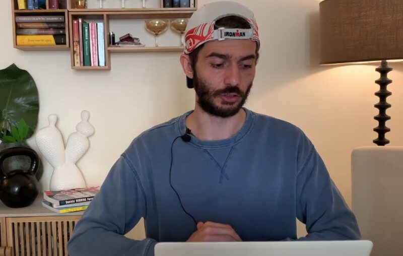 Person typing on a keyboard