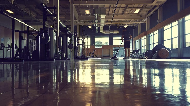 Clean gym floors help reduce slips and ensure a safe training environment