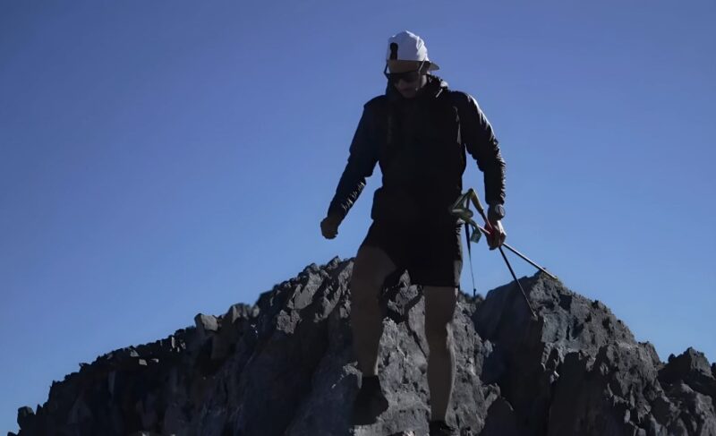 Kilian Jornet navigates challenging terrain