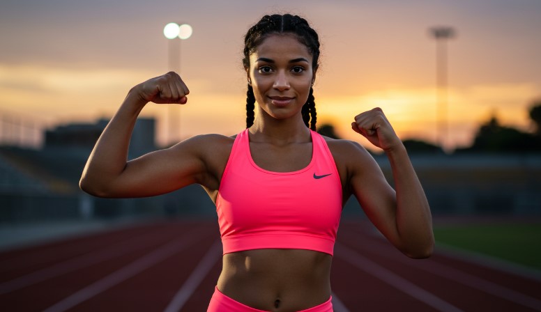 Female athlete posing for a photo